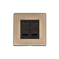 Vintage Range Antique Brass Switches & Sockets, X91 - 2 Gang Secondary Line Socket by Heritage Brass By M-Marcus