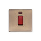 Vintage Range Antique Brass Switches & Sockets, X91 - 45A DP Cooker Switch with Neon (single plate) by Heritage Brass By M-Marcus