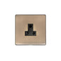 Vintage Range Antique Brass Switches & Sockets, X91 - 5 Amp 3 Round Pin Socket by Heritage Brass By M-Marcus