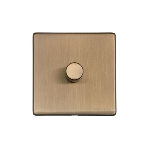 Vintage Range Antique Brass Switches & Sockets, X91 - 1 Gang Dimmer 250 watts (Compatible with halogen/ incandescent bulbs) by Heritage Brass By M-Marcus