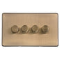 Vintage Range Antique Brass Switches & Sockets, X91 - 4G Multi Location Primary Dimmer by Heritage Brass By M-Marcus