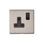 Vintage Range Aged Pewter Switches & Sockets, XAP - Single Socket (13 Amp) by Heritage Brass By M-Marcus