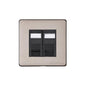 Vintage Range Aged Pewter Switches & Sockets, XAP - 2 Gang Secondary Line Socket by Heritage Brass By M-Marcus
