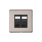 Vintage Range Aged Pewter Switches & Sockets, XAP - 2 Gang RJ45 by Heritage Brass By M-Marcus