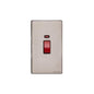 Vintage Range Aged Pewter Switches & Sockets, XAP - 45A DP Cooker Switch with Neon (tall plate) by Heritage Brass By M-Marcus