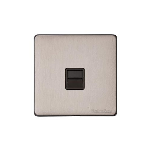 Vintage Range Aged Pewter Switches & Sockets, XAP - 1 Gang Secondary Line Socket by Heritage Brass By M-Marcus