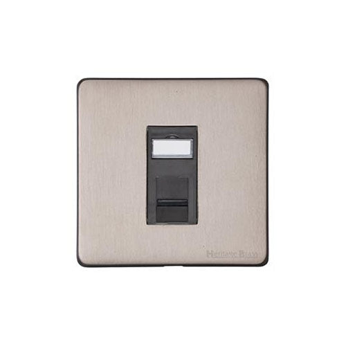 Vintage Range Aged Pewter Switches & Sockets, XAP - 1 Gang RJ11 by Heritage Brass By M-Marcus