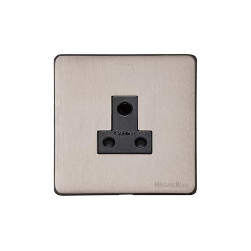 Vintage Range Aged Pewter Switches & Sockets, XAP - 5 Amp 3 Round Pin Socket by Heritage Brass By M-Marcus