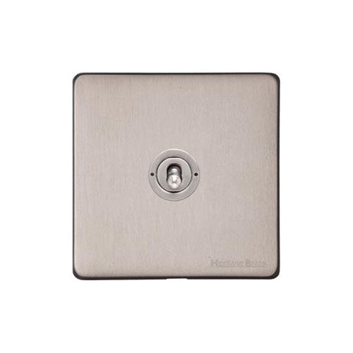 Vintage Range Aged Pewter Switches & Sockets, XAP - 1 Gang Intermediate Toggle Switch by Heritage Brass By M-Marcus