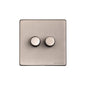 Vintage Range Aged Pewter Switches & Sockets, XAP - 2 Gang Dimmer 250 watts (Compatible with halogen/ incandescent bulbs) by Heritage Brass By M-Marcus