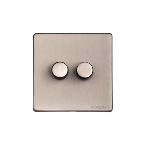 Vintage Range Aged Pewter Switches & Sockets, XAP - 2G Multi Location Primary Dimmer by Heritage Brass By M-Marcus