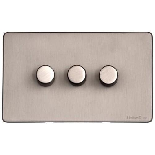 Vintage Range Aged Pewter Switches & Sockets, XAP - 3G Multi Location Primary Dimmer by Heritage Brass By M-Marcus