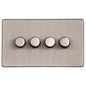 Vintage Range Aged Pewter Switches & Sockets, XAP - 4 Gang Dimmer 250 watts (Compatible with halogen/ incandescent bulbs) by Heritage Brass By M-Marcus