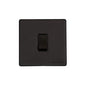 Vintage Range Matt Black Switches & Sockets, XBK - 1 Gang Intermediate Rocker Switch by Heritage Brass By M-Marcus