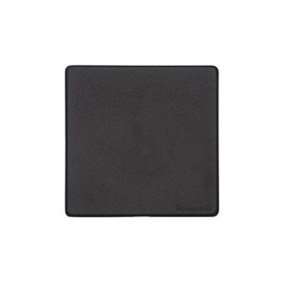 Vintage Range Matt Black Switches & Sockets, XBK - Single Blank Plate by Heritage Brass By M-Marcus