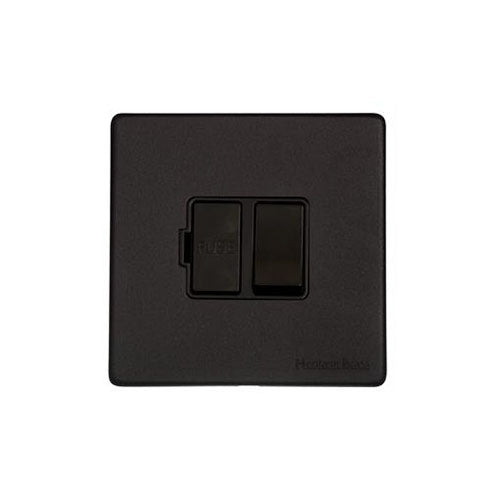 Vintage Range Matt Black Switches & Sockets, XBK - Switched Spur (13 Amp) by Heritage Brass By M-Marcus