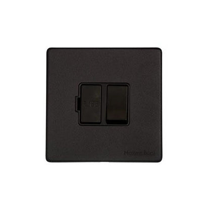 Vintage Range Matt Black Switches & Sockets, XBK - Switched Spur (13 Amp) by Heritage Brass By M-Marcus