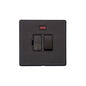 Vintage Range Matt Black Switches & Sockets, XBK - Switched Spur with Neon (13 Amp) by Heritage Brass By M-Marcus
