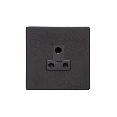 Vintage Range Matt Black Switches & Sockets, XBK - 5 Amp 3 Round Pin Socket by Heritage Brass By M-Marcus