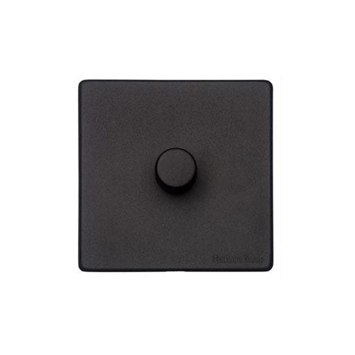 Vintage Range Matt Black Switches & Sockets, XBK - 1 Gang TED Dimmer (Compatible with LED Lamps) by Heritage Brass By M-Marcus