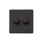 Vintage Range Matt Black Switches & Sockets, XBK - 2G Multi Location Primary Dimmer by Heritage Brass By M-Marcus