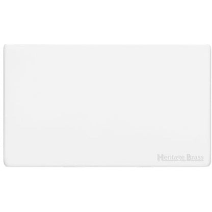 Vintage Range Gloss White Switches & Sockets, XGL - Double Blank Plate by Heritage Brass By M-Marcus
