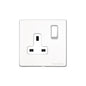 Vintage Range Gloss White Switches & Sockets, XGL - Single Socket (13 Amp) by Heritage Brass By M-Marcus