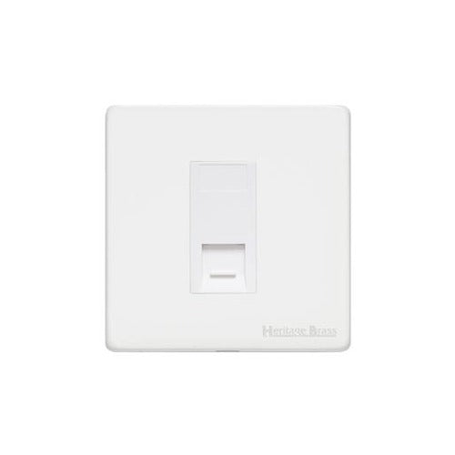 Vintage Range Gloss White Switches & Sockets, XGL - 1 Gang RJ45 by Heritage Brass By M-Marcus