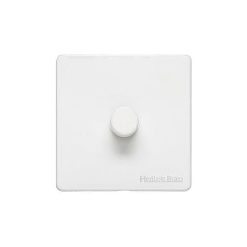 Vintage Range Gloss White Switches & Sockets, XGL - 1 Gang Dimmer 250 watts (Compatible with halogen/ incandescent bulbs) by Heritage Brass By M-Marcus