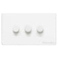 Vintage Range Gloss White Switches & Sockets, XGL - 3G Multi Location Secondary Dimmer by Heritage Brass By M-Marcus