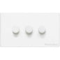 Vintage Range Gloss White Switches & Sockets, XGL - 3 Gang TED Dimmer (Compatible with LED Lamps) by Heritage Brass By M-Marcus