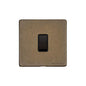 Vintage Range Rustic Brass Switches & Sockets, XRB - 1 Gang Rocker Switch by Heritage Brass By M-Marcus