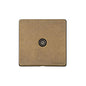 Vintage Range Rustic Brass Switches & Sockets, XRB - 1 Gang Non-Isolated TV Coaxial Socket by Heritage Brass By M-Marcus