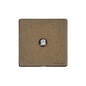 Vintage Range Rustic Brass Switches & Sockets, XRB - 1 Gang Satellite Socket by Heritage Brass By M-Marcus