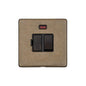 Vintage Range Rustic Brass Switches & Sockets, XRB - Switched Spur with Neon (13 Amp) by Heritage Brass By M-Marcus