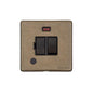 Vintage Range Rustic Brass Switches & Sockets, XRB - Switched Spur with Neon + Cord (13 Amp) by Heritage Brass By M-Marcus