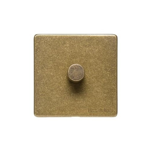Vintage Range Rustic Brass Switches & Sockets, XRB - 1G Multi Location Primary Dimmer by Heritage Brass By M-Marcus