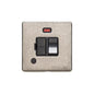 Vintage Range Rustic Nickel Switches & Sockets, XRN - Switched Spur with Neon + Cord (13 Amp) by Heritage Brass By M-Marcus