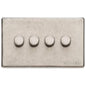 Vintage Range Rustic Nickel Switches & Sockets, XRN - 4G Multi Location Secondary Dimmer by Heritage Brass By M-Marcus