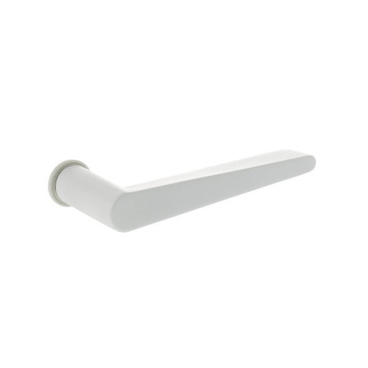 Tupai Rapido 5S Line Torrao Lever Door Handle on Concealed Round Rose - White