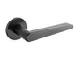Tupai Exclusivo 5S Line Torrao Lever Door Handle on 5mm Slimline Round Rose - Pearl Black - Default
