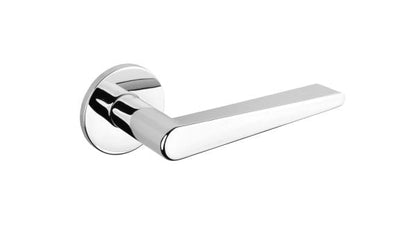 Tupai Exclusivo 5S Line Torrao Lever Door Handle on 5mm Slimline Round Rose - Bright Polished Chrome - Default
