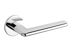 Tupai Exclusivo 5S Line Tavira Lever Door Handle on 5mm Slimline Round Rose - Bright Polished Chrome - Default