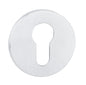 Tupai Rapido 5S Line Euro Escutcheons on 5mm Slimline Round Rose - White