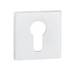 Tupai Rapido 5S Line Euro Escutcheons on 5mm Slimline Square Rose - White