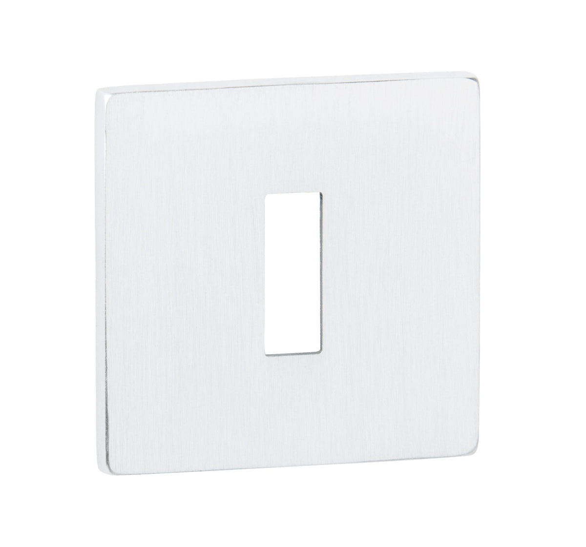 Tupai Rapido 5S Line Key Escutcheons on 5mm Slimline Square Rose - White