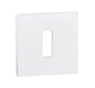 Tupai Rapido 5S Line Key Escutcheons on 5mm Slimline Square Rose - White