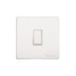 Vintage Range Matt White Switches & Sockets, XWH - 1 Gang Intermediate Rocker Switch by Heritage Brass By M-Marcus