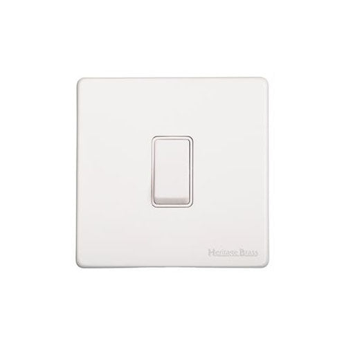 Vintage Range Matt White Switches & Sockets, XWH - 20A Double Pole Switch by Heritage Brass By M-Marcus