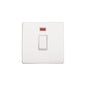 Vintage Range Matt White Switches & Sockets, XWH - 20A Double Pole Switch with Neon by Heritage Brass By M-Marcus